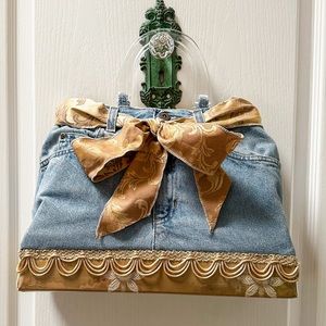 Stylish and Fashionable Purse - Denim Skirt Handbag